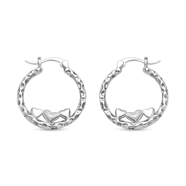 RACHEL GALLEY Capture Collection - Rhodium Overlay Sterling Silver Hoop Earrings (with Clasp)