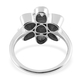 Artisan Crafted Polki Diamond Floral Ring in Platinum Overlay Sterling Silver 0.50 Ct