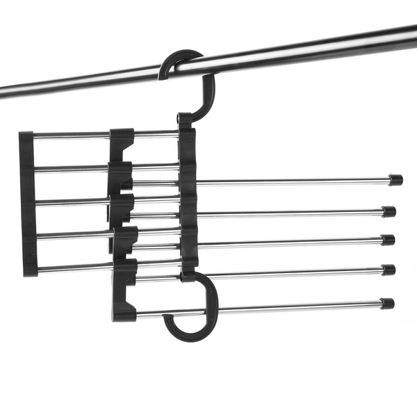 Set of 3- Five Layered Trouser Rack in Black