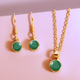 2 Piece Set - Socoto Emerald Pendant & Hook Earrings in 14K Gold Overlay Sterling Silver With Stainless Steel Chain ( Size 20) 1.92 Ct.