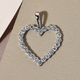 RHAPSODY 950 Platinum IGI Certified Diamond (VS/E-F) Open Heart Pendant 0.52 Ct.