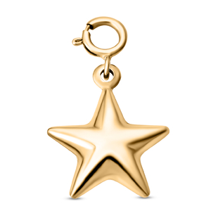 High Finish 3D Star Charm Pendant in 9K Yellow Gold
