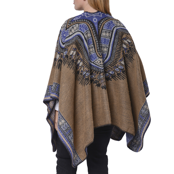 Designer Inspired- Khaki Colour Santa Fe Style Pattern Kimono (Size 132x72 Cm)