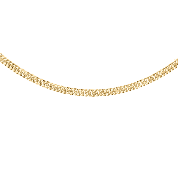 9K Yellow Gold Triple Curb Chain (Size - 20) with Spring Clasp, Gold Wt 3.20 Gms