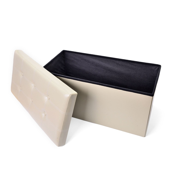 New faux PU Leather Beige Colour Foldable Large Storage Box
