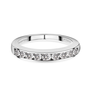 RHAPSODY 950 Platinum IGI CERTIFIED (VS/E-F) Diamond, Half Eternity Ring 0.52 Ct.