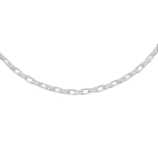 Italian Close Out - Sterling Silver Open Box Chain (Size - 22) With Lobster Clasp, Silver Wt. 22.60 