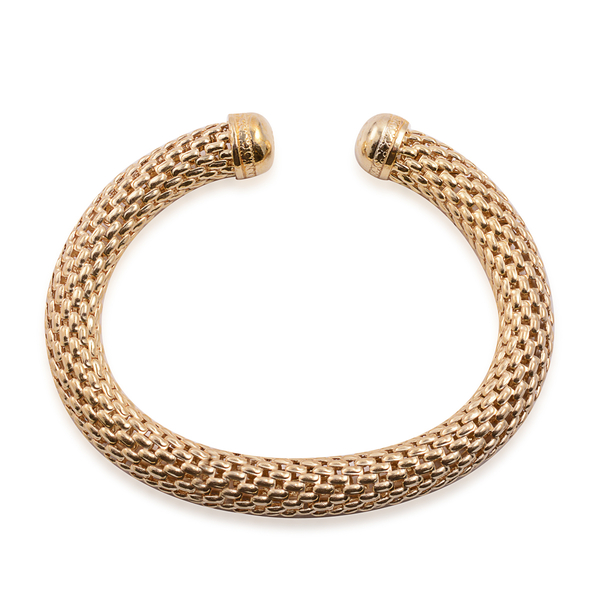 Close Out Deal Mesh Cuff Bangle in Gold Bond (Size 7.5)