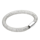 White Austrian Crystal Bracelet (Size - 8.5) in Silver Tone