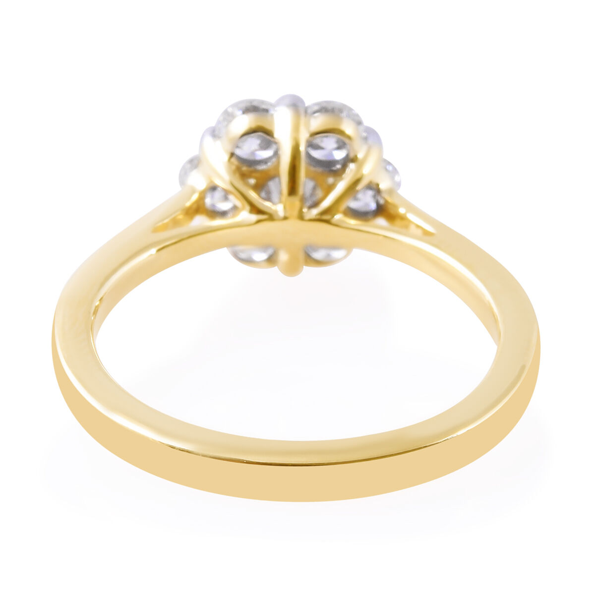 Limited Edition- 9K Yellow Gold SGL Certified Pressure-Set Diamond (Rnd) (I3/G-H)  Ring 0.500 Ct.