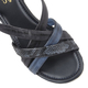 Lotus Navy Leather Rosanne Open-Toe Sandals (Size 4)