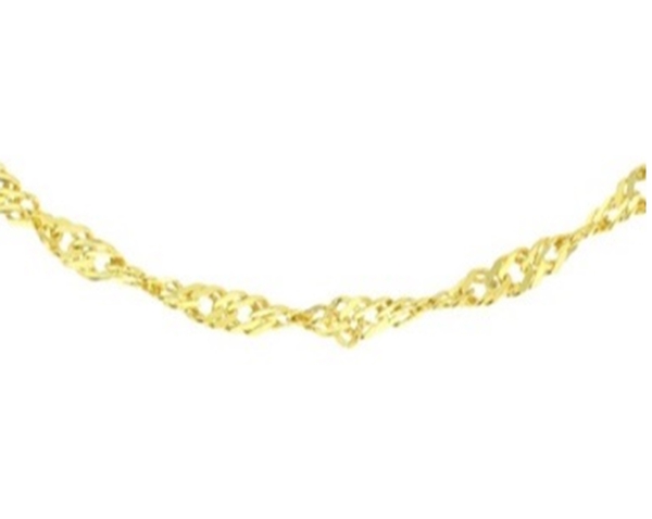 Close Out Deal Italian 14K Gold Overlay Sterling Silver Twisted Curb Chain (Size 30), Silver wt 3.40