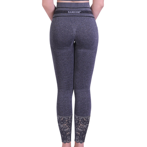 Sankom Patent Shaper leggings with Lace Grey
