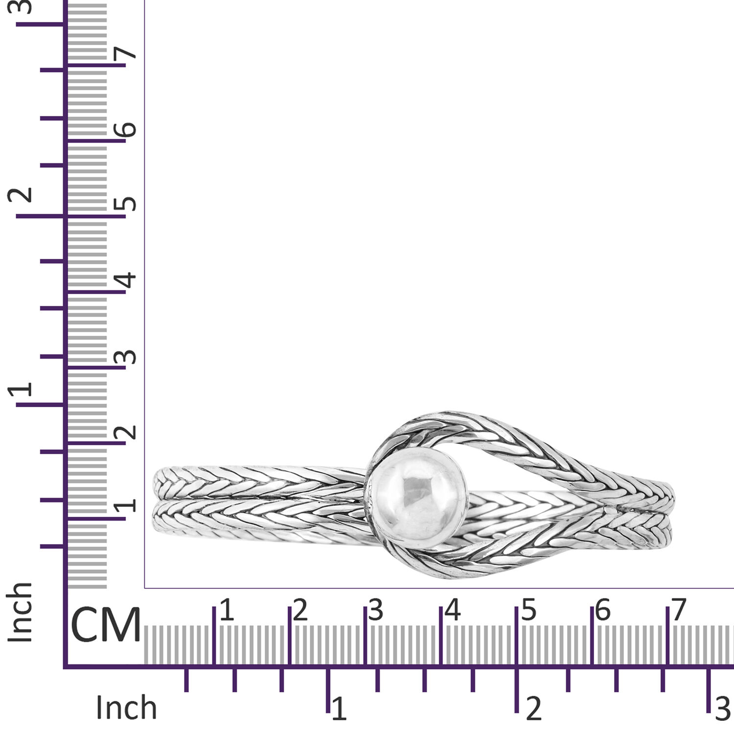 Royal Bali Collection Sterling Silver Bangle (Size 7.5), Silver Wt. 22.94 Gms