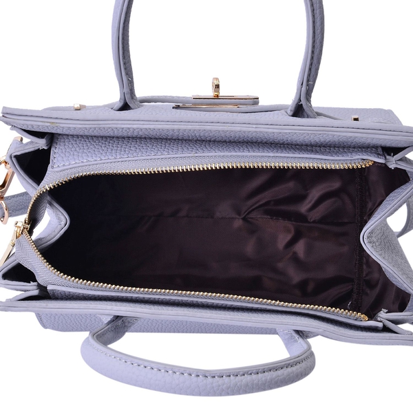 Avenue Grey Colour Crossbody Bag with Adjustable and Removable Shoulder Strap (Size 24x20x12 Cm)