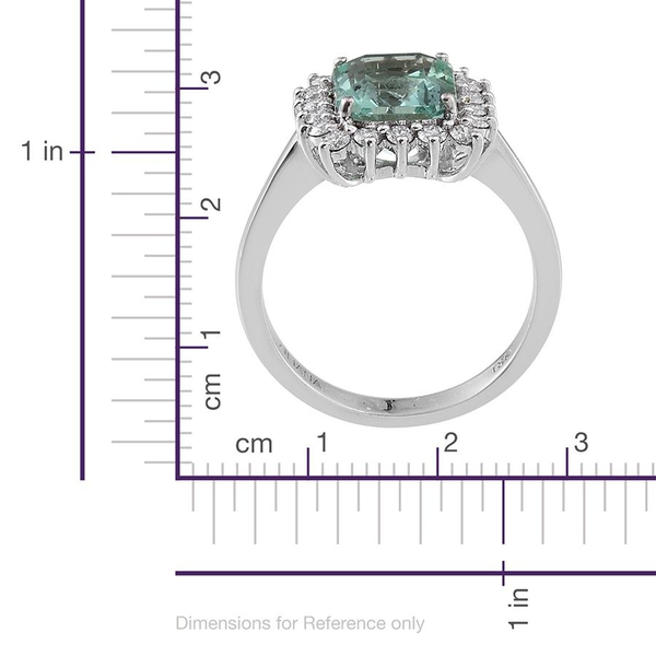 ILIANA 18K W Gold Boyaca Colombian Emerald (Oct 2.80 Ct), Diamond Ring 3.350 Ct.