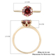 9K Yellow Gold Red Moissanite Solitaire Ring 1.72 Ct.