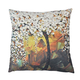 Set of 2 - Floral Tree Pattern Cushion Covers (Size 45 Cm) - Cream & Multi