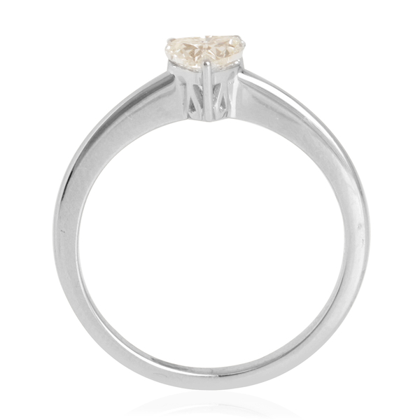 One OFF - ILIANA 18K White Gold GIA Certified Heart Diamond (SI/H) Solitaire Engagement Ring 0.500 Ct.
