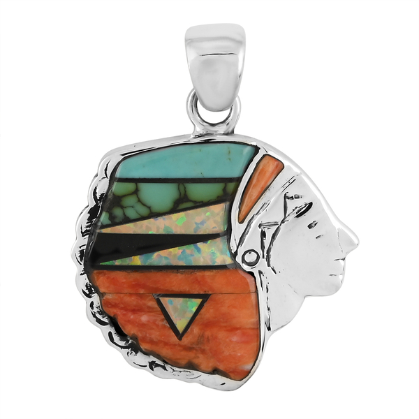 Santa Fe Collection - Multi Gemstones, Multi Opal and Multi Colour Spiney Oyster Shell Native Chief 