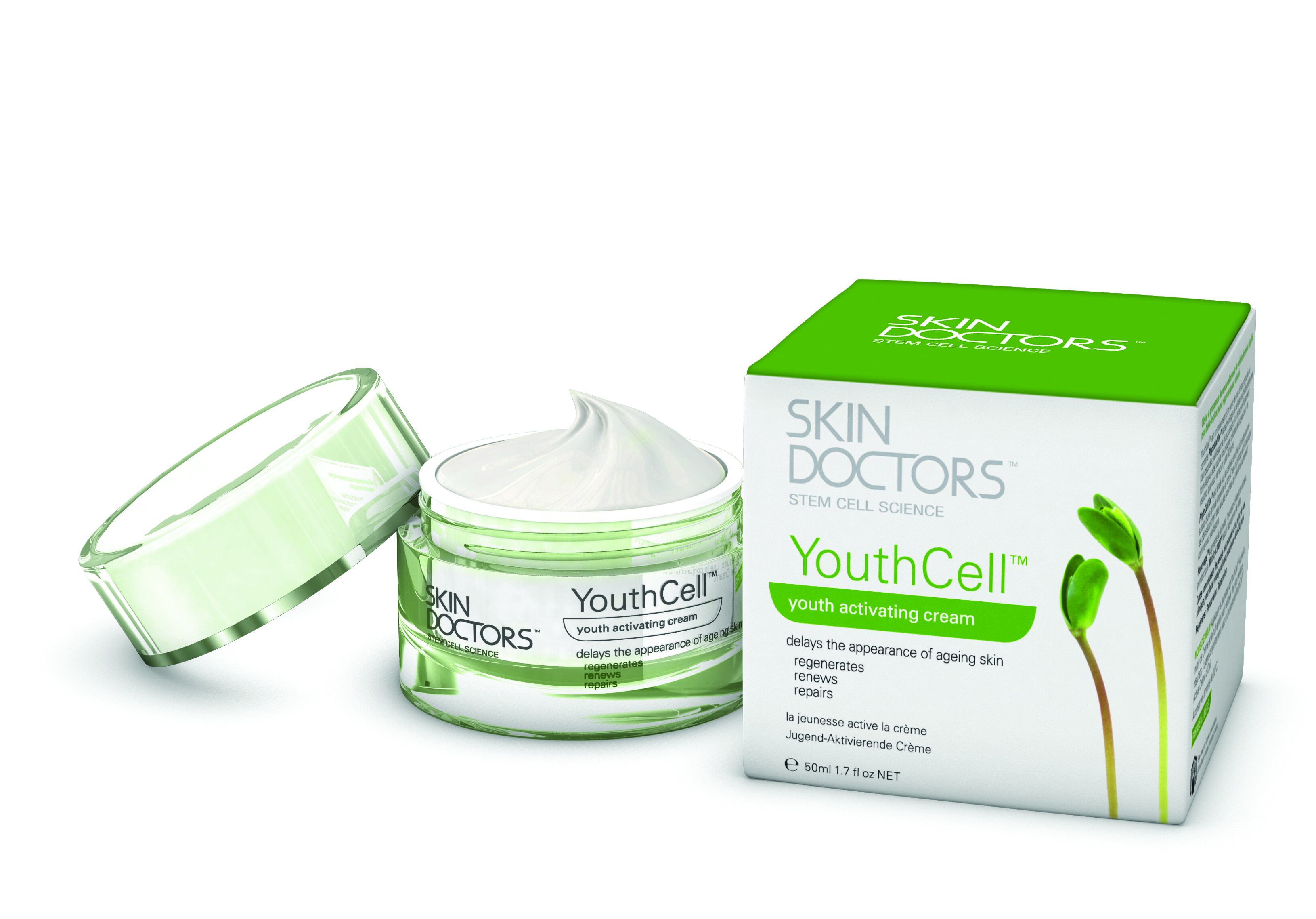SKIN DOCTORS- Youth Cell Youth Activating Day Cream 50ml, Youth Cell Youth Activating Eye Cream 15ml