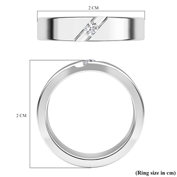 Personalised Engravable RHAPSODY Diamond Band Ring in 950 Platinum 6.71 Grams IGI Certified VS EF