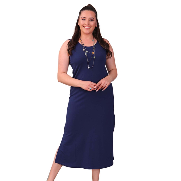 Tamsy Viscose Dress (Size 126x1 cm) - Blue
