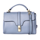 Sencillez Genuine Leather Convertible Bag with Flap Lock in Blue