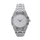 GENOA Japanese Movement Dial White Austrian Crystal Water Resistant Watch in Siver Tone Chain Strap
