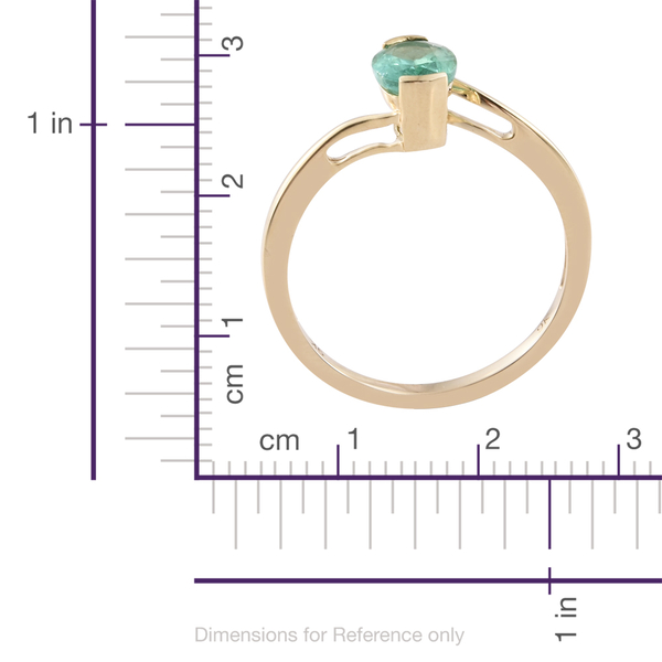 One Time Deal-9K Y Gold AA Boyaca Colombian Emerald (Ovl) Solitaire Ring 1.000 Ct.