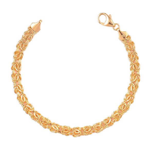 Ottoman Treasure 14K Yellow Gold Byzantine Bracelet (Size 7.5), Gold wt 5.02 Gms.