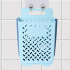 Wall Mountable Laundry Basket with 3 Label Stickers and 2 Adhesive Hooks (Size:49x35x25Cm)