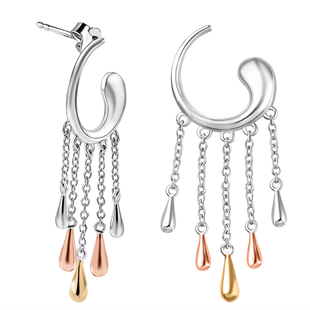 LucyQ Tri- Colour Drip Collection - 18K Vermeil Tricolour Gold Overlay Sterling Silver Dangling Earr