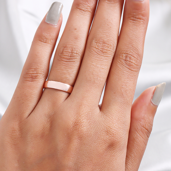 Rose Gold Overlay Sterling Silver Band Ring