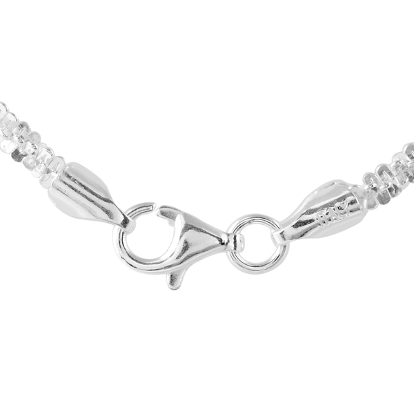 JCK Vegas Collection Sterling Silver Alternate Margarita Necklace (Size 18) with Lobster Clasp, Silver Wt 7.25 Gms