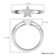 Diamond Star Stackable Platinum Overlay Sterling Silver