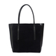 ASSOTS LONDON Isla 100% Genuine Leather Croc Pattern Plus Suede Shopper Bag Fully Lined with Zipper Closure (Size 43x34x13Cm) - Black