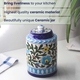 Jaipur Blue - Ceramic Floral Pattern Jar