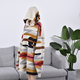 Luxurious Super Soft Sherpa Blanket Hoodie (Over Sized - 194x98Cm) - White & Multi