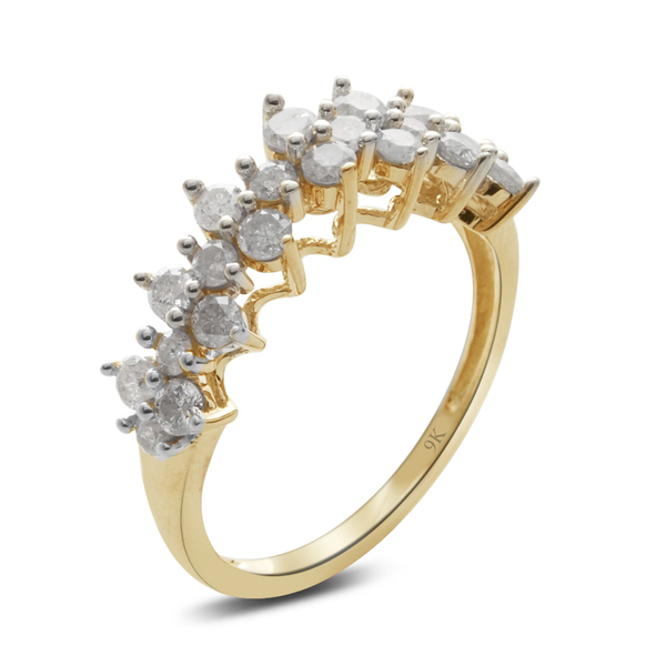 9K Y Gold SGL Certified Diamond (Rnd) (I3/ G-H) Ring 1.000 Ct.