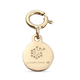 Personalised Engravable 9K Yellow Gold Initial Plain Disc Charm with Clasp