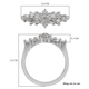 RHAPSODY 950 Platinum IGI Certified Diamond (VS/E-F) Ballerina Ring 0.50 Ct.