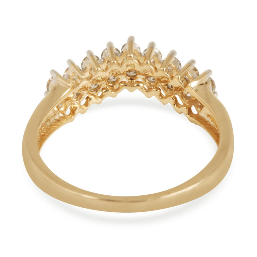 14K Y Gold SGL Certified Diamond (Rnd) (I2/ G-H) Wishbone Engagement Ring 0.500 Ct.