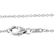 ELANZA Simulated Diamond Moon Pendant And Chain ( Size 20) in Two Tone Overlay Sterling Silver