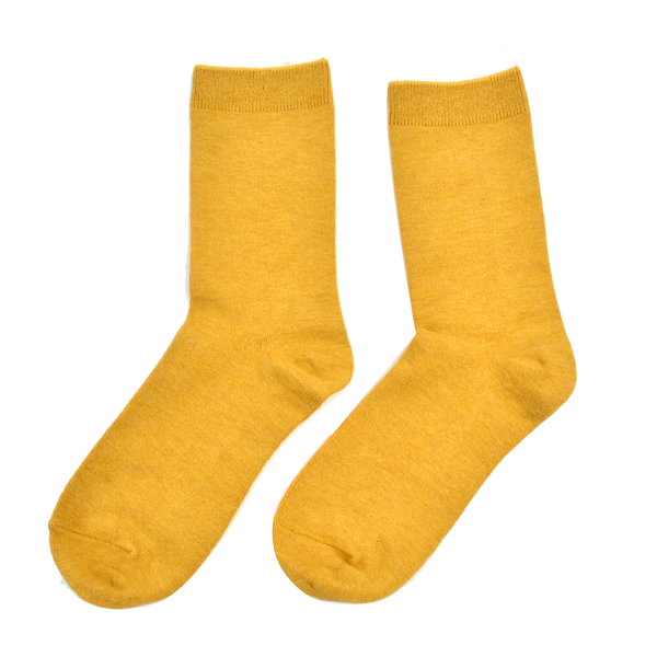 Kris Ana Cashmere Mix Socks One Size (3-8) - Mustard