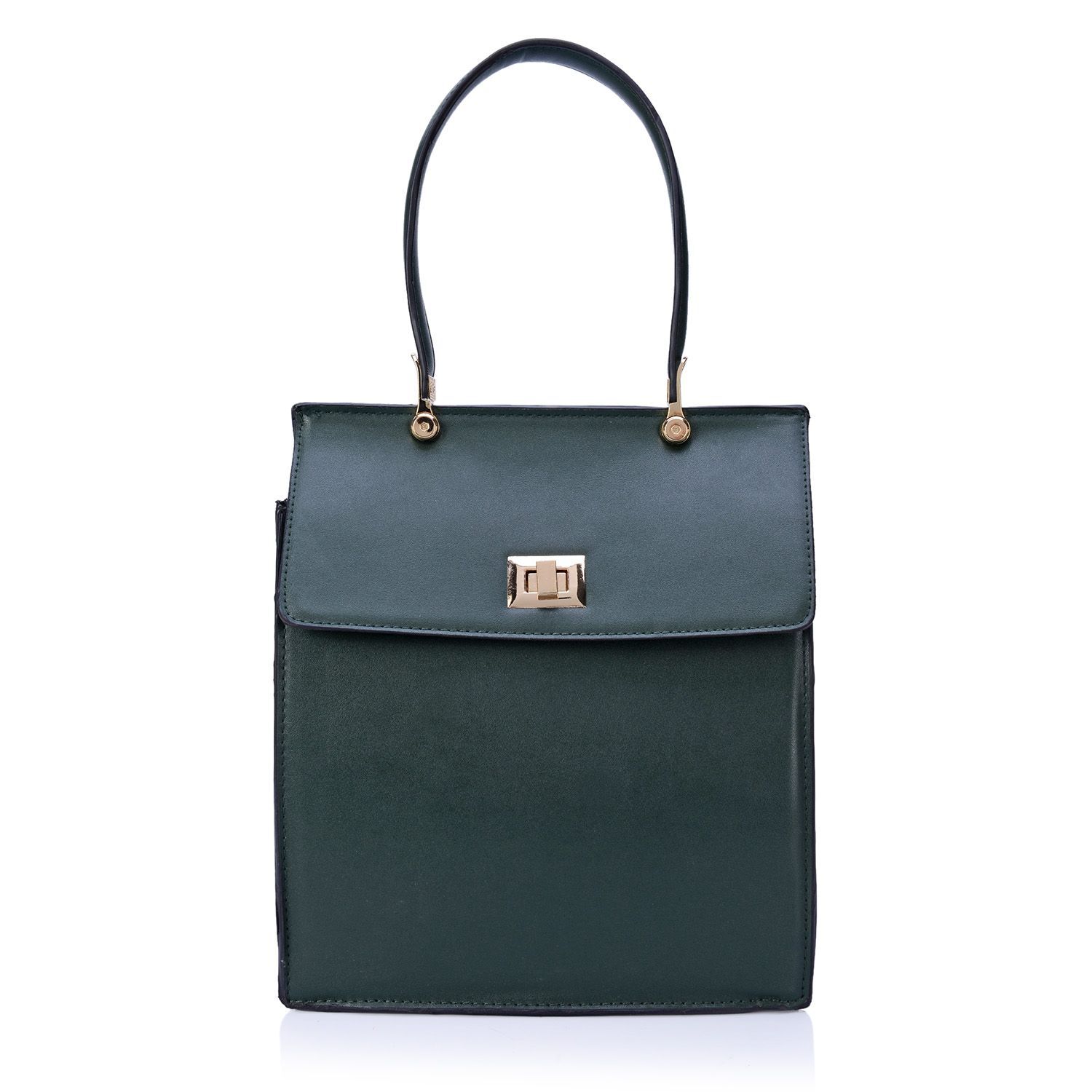 Alderley Olive Green Colour Grab Bag (Size 30x26x12 Cm)
