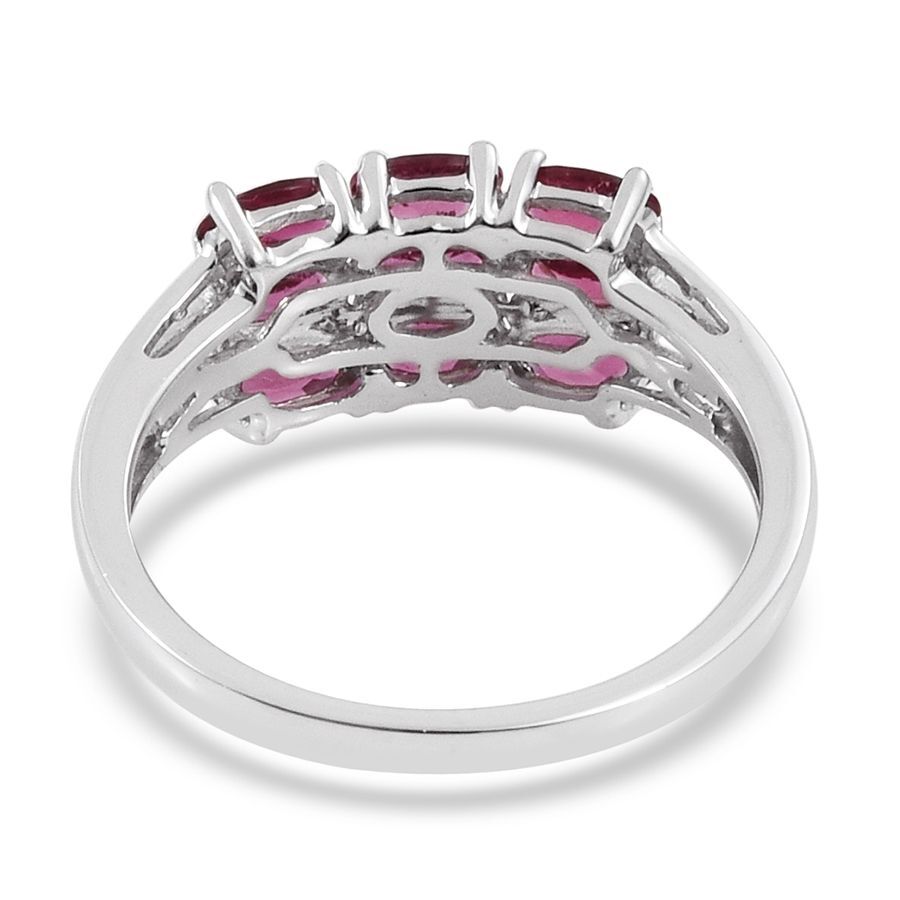 9K White Gold Ouro Fino Rubelite (Ovl) Ring 2.000 Ct.