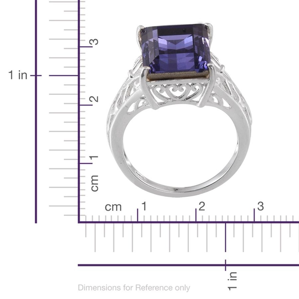 - Tanzanite Colour Crystal (Bgt) Solitaire Ring in Sterling Silver 6.500 Ct.