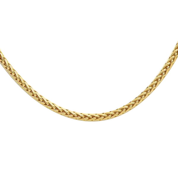 9K Yellow Gold Diamond Cut Spiga Necklace (Size - 19.5) With Lobster Clasp, Gold Wt. 5.49 Gms
