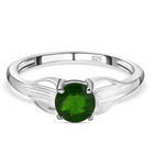 Chrome Diopside Solitaire Ring (Size M) in Sterling Silver